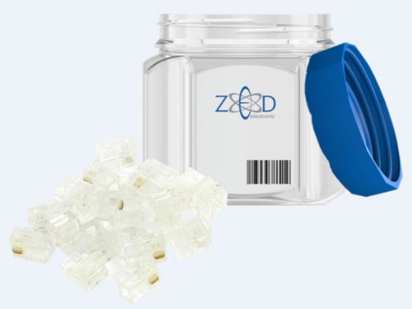 TK/100 - Telefonski konektor, 6/6, pakovanje 100 komada