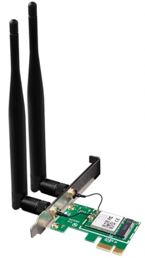Tenda E12 PCI Express wireless adapter 5GHz-867Mbps/2.4GHz-300Mbps 2xDetachable 5dBi Antenna(WE3000)