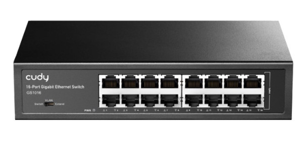 Cudy GS1016 16-Port 10/100/1000M Switch,16x Gbit  RJ45 port, rackmount (Alt. PFS3016-16G)