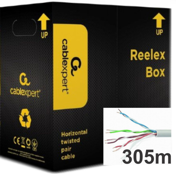 UPC-5004E-SOL * Gembird, UTP cat.5E Indoor solid PREMIUM CCA kotur pun presek 305m (3199)