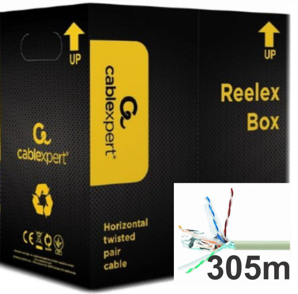 FPC-6004-SOL * Gembird FTP cat.6 Indoor solid CCA kotur 305m (4999)