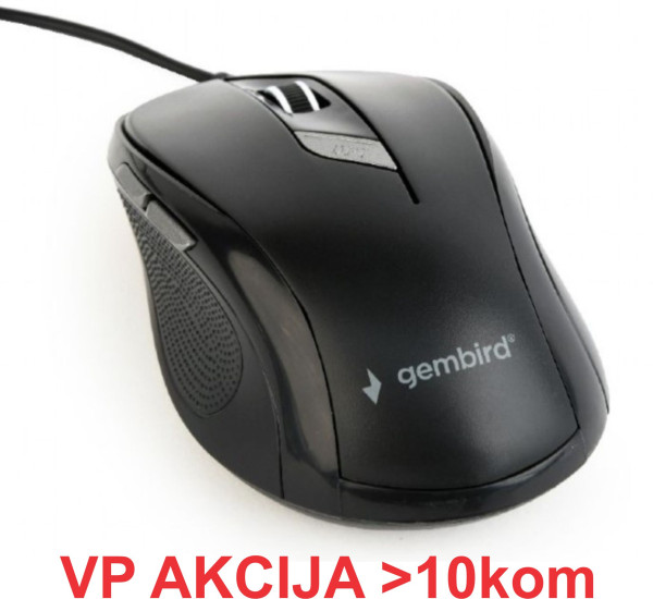 MUS-6B-01 Gembird Opticki mis 400-1600Dpi black, 110mm USB