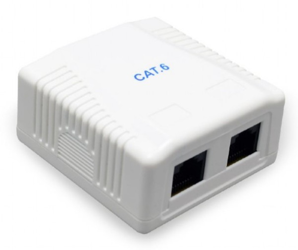 NCAC-2U6-01 Gembird CAT6 UTP 2-port kutija za površinsku montažu za RJ45