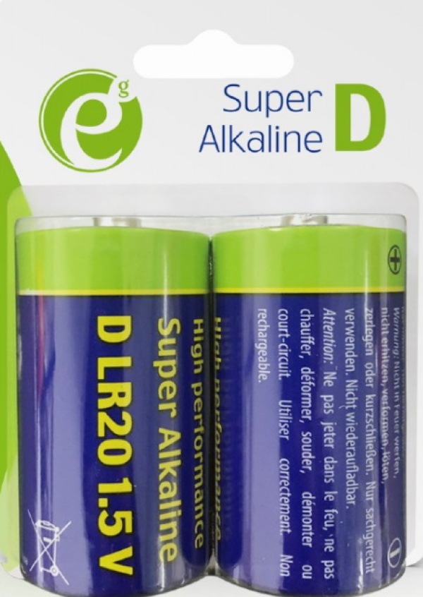 EG-BA-LR20-01 ENERGENIE TIP-D Alkalna baterija 1.5V, PAK2