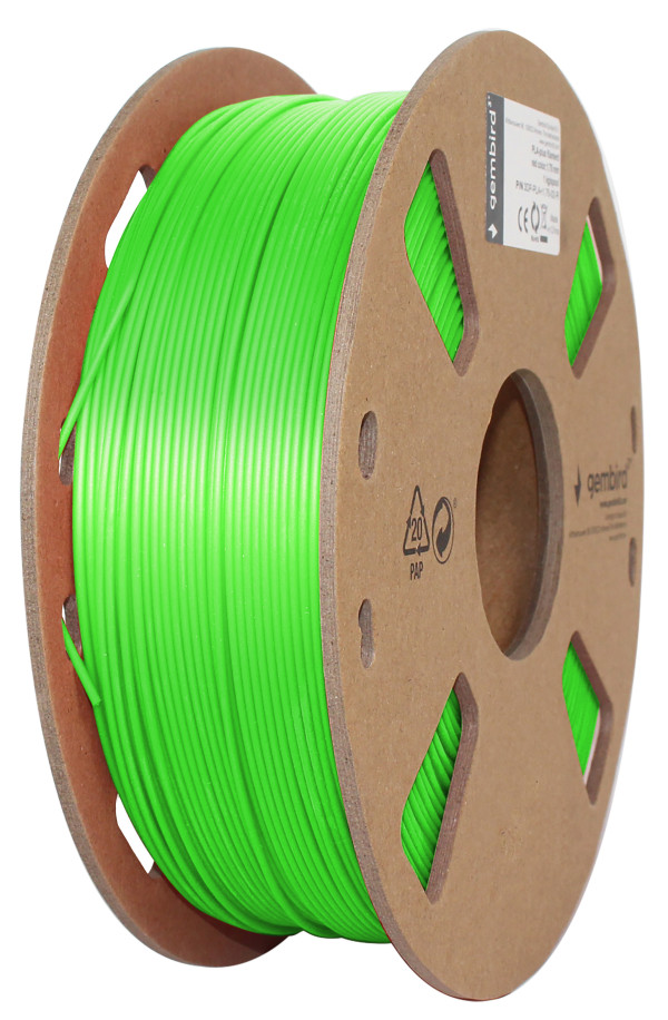 3DP-PLA+1.75-02-G PLA-PLUS Filament za 3D stampac 1,75mm kotur 1KG Green (jaci od standardnog PLA)