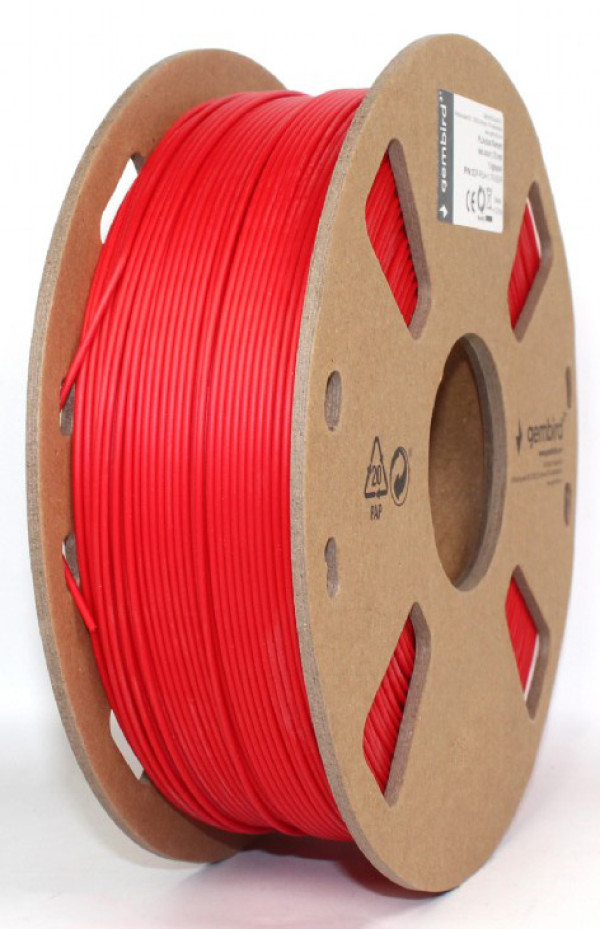 3DP-PLA+1.75-02-R PLA-PLUS Filament za 3D stampac 1,75mm kotur 1KG Red (jaci od standardnog PLA)