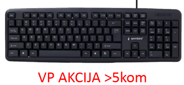 KB-U-103 ** Gembird Standardna tastatura US layout black USB A (291)