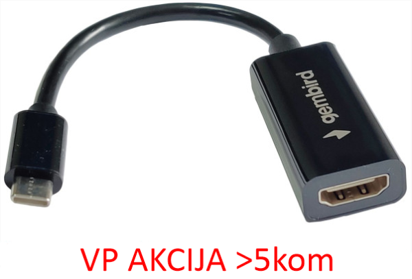 A-CM-HDMIF-03 ** Gembird TYPE-C TO HDMI 11cm CABLE (alt.A-CM-HDMIF-01, UH401, 479)