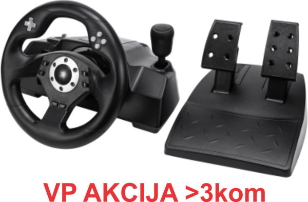 STR-M-40 ** Gembird RACEMASTER PC racing wheel 270degr. PC/PS3, Direct-X-X-input (4499)