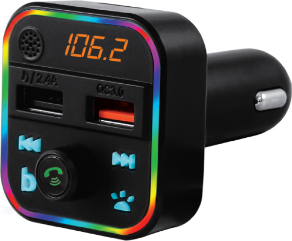 PROSTO BT FM transmiter BT74  i USB auto punjaè, MP3 plejer, BASS boost, RGB