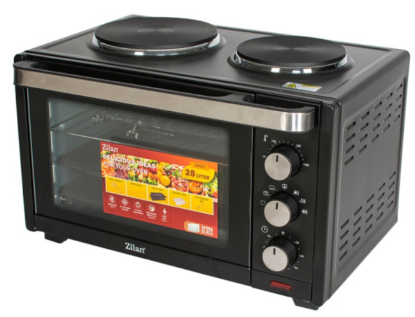 Zilan ZLN0997 Mini peænica sa grilom zapremina 28Ll, 3200W, crna