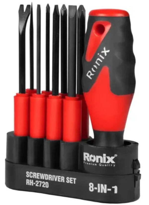 Alat Univerzalni set odvijaca sa nastavcima 8-delni CRV RH-2720 PLC