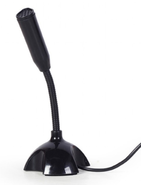 MIC-DU-02 Gembird Desktop mikrofon na USB, savitljivo telo, black FO