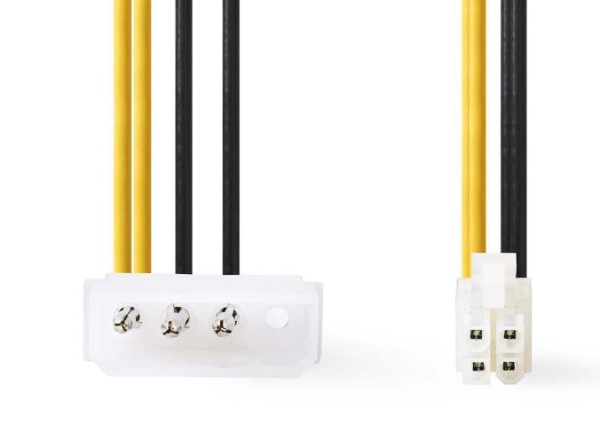 CCGP74340VA015 adapter P4 Male-Molex Male, 0.20m, Black/Yellow