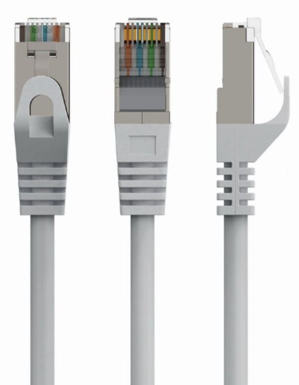 PP6A-LSZHCU-1M Gembird Mrezni kabl, SFTP CAT.6A BAKARNI LSZH Patch cord 1m Grey