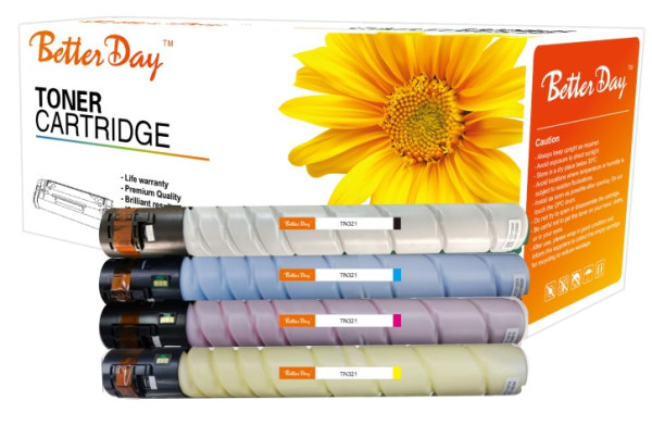 Toner BetterDay C-TN321 C zam. kaseta za Konica Cyan 25k (bez cipa)