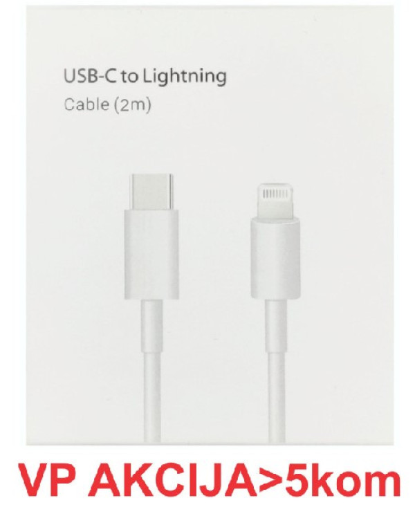 CCP-AMCM-AMLM-2.0M ** Gembird 20W PD kabl USB-C na Lightening 8-pin, USB 3.0, 2m, white (199)