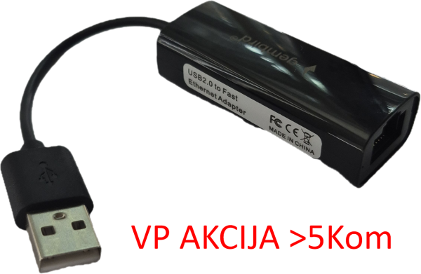 NIC-U6** Gembird USB 2.0 to Fast Ethernet LAN adapter 10/100 white,  mrezna kartica (399)