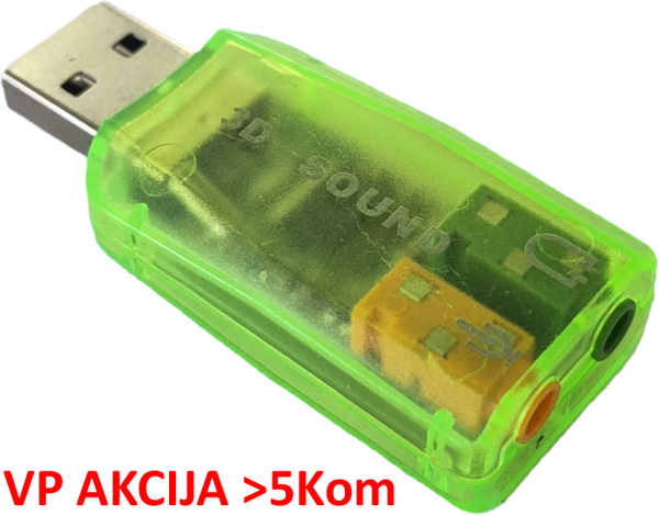 CMP-SOUNDUSB13 ** Gembird USB 5.1 3D zvucna karta, zamenjuje audio kontrolor u PC (223)