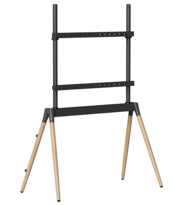 TVS-86F-01-BK Gembird Podno postolje za TV, 55-86inc, crno/drvo