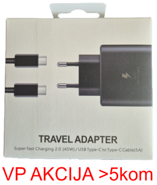 NPA-AC40 ** Gembird brzi Punjac 45W PD3.0  USB-C + kabl 5A USB-C na USB-C (719)