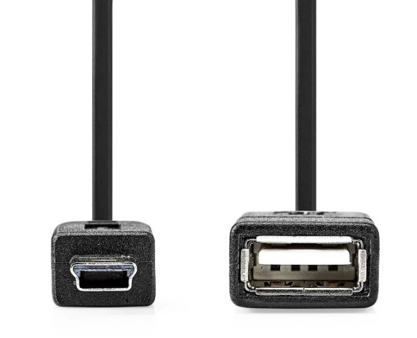 CCGB60315BK02 USB Adapter 2.0, Mini 5-Pin muski na USB-A zenski, 480 Mbps, OTG, 0.20m, Black