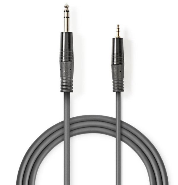 COTH23205GY30 Stereo Audio Cable 6.35mm muski na 3.5mm muski, 3m, Dark Grey