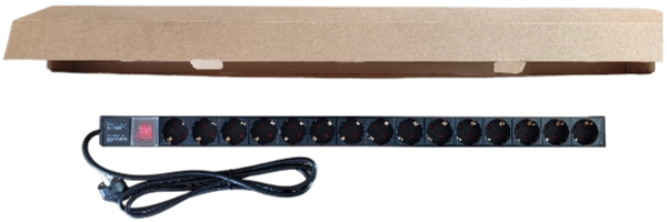 ExeLink Razvodni PDU panel za rack 19 in, sa 15 uticnih mesta, kabl 2m (aluminijum)