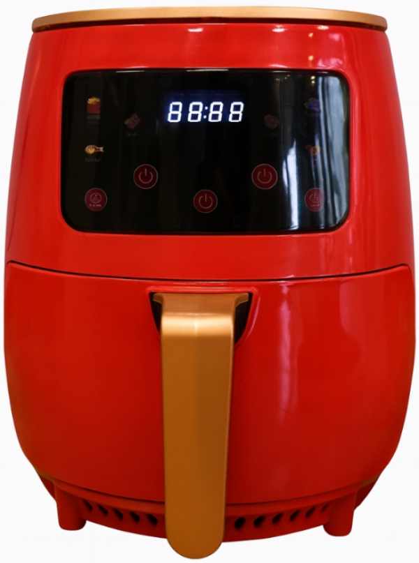 QUANTEK Q1301RD AIR FRYER SA TAJMEROM, LCD, 6L, 1600W, CRVENA