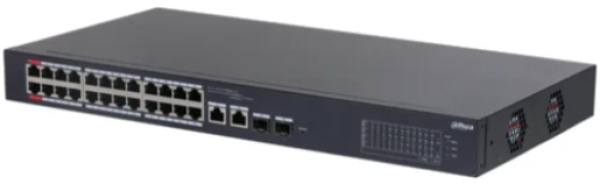 Dahua CS4226-24ET-240 CLOUD UPRAVLJIVI LAYER 2 POE 26-PORTNI SWITCH SA 2 RJ45 i 2 SFP UPLINK-A