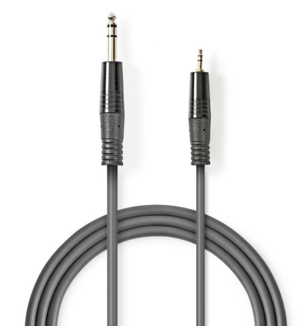 COTH23205GY15 Stereo Audio Cable 6.35mm muski ma 3.5mm muski, 1.5m