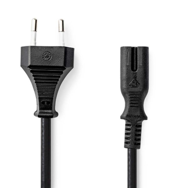 CEGL11040BK30 Kabl za napajanje, Euro muški, IEC-320-C7, Niklovani, 3m detelina kabl