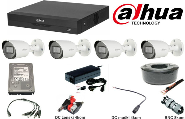 Dahua SET-01 * 4 kamere + DVR, FULL HD, 2TB - NAJPRODAVANIJI (25920)