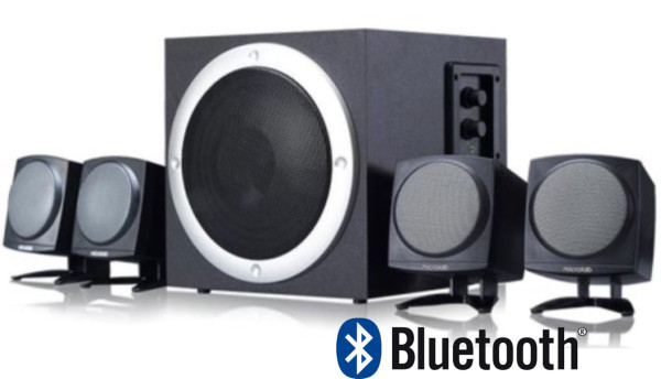 Microlab TMN-3/4.1BT Aktivni drveni zvucnici 4.1 sistem 32W RMS (12W+7W*2+3W*2) 3,5mm Bluetooth
